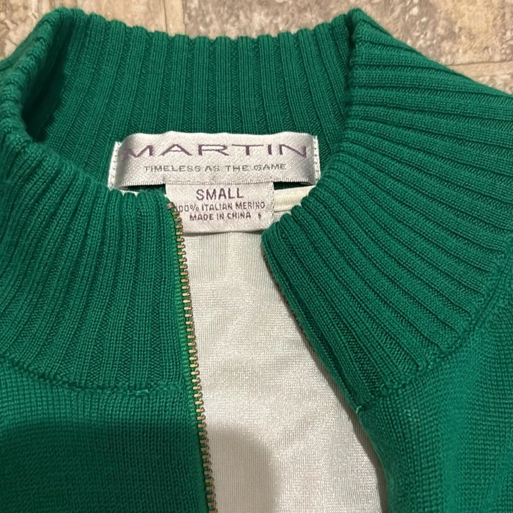 NWOT Martin Golf 1/4 Zip Wind Sweater Green Small